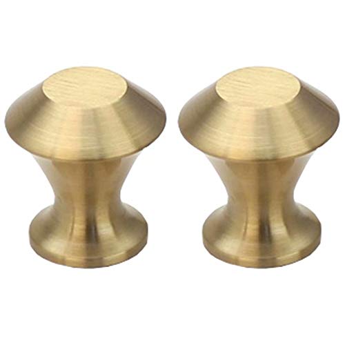 Dunxiles 2 Stück Schrankknöpfe, Zuggriff für Küche, massiver Schrank, Möbelgriff, reines Kupfer, Knöpfe für Kleiderschrank, Bar, Schublade, Hardware-Zubehör von Dunxiles