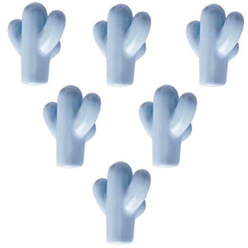 Dunxiles 6 Stück kreative Keramik-Türgriffe, Türknöpfe, Keramikgriffe, Schubladengriffe, Schrankgriffe, Möbelgriffe, Heimdekoration, Hardware-Zubehör von Dunxiles