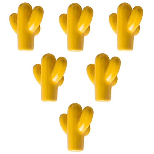 Dunxiles 6 Stück kreative Keramik-Türgriffe, Türknöpfe, Keramikgriffe, Schubladengriffe, Schrankgriffe, Möbelgriffe, Heimdekoration, Hardware-Zubehör von Dunxiles