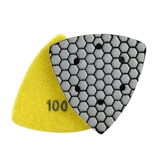 Dunxiles 90 mm Dreieck-Diamant-Trockenpolierpads für Granit, Marmor, Beton, Stein, Schleifpads, Polierscheiben, 1/7 Stück, Schleifwerkzeuge Dunxiles 90 mm Dreieck-Diamant-Trockenpolierpads für Granit, Marmor, Beton, Stein, Schleifpads, Polierscheiben, 1/7 Stück, Schleifwerkzeuge von Dunxiles