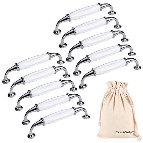 Dunxiles Hochwertige Möbelgriffe, Schrankknöpfe, Kleiderschranktürgriffe, Kommodenschubladengriffe, Einzelloch/Lochabstand 96 mm/128 mm – 10 Stück, Hardware-Zubehör von Dunxiles