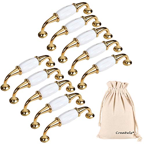 Dunxiles Hochwertige Möbelgriffe, Schrankknöpfe, Kleiderschranktürgriffe, Kommodenschubladengriffe, Einzelloch/Lochabstand 96 mm/128 mm – 10 Stück, Hardware-Zubehör von Dunxiles