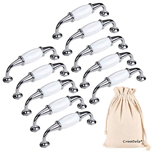 Dunxiles Hochwertige Möbelgriffe, Schrankknöpfe, Kleiderschranktürgriffe, Kommodenschubladengriffe, Einzelloch/Lochabstand 96 mm/128 mm – 10 Stück, Hardware-Zubehör von Dunxiles