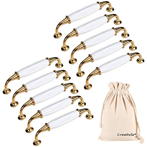 Dunxiles Hochwertige Möbelgriffe, Schrankknöpfe, Kleiderschranktürgriffe, Kommodenschubladengriffe, Einzelloch/Lochabstand 96 mm/128 mm – 10 Stück, Hardware-Zubehör von Dunxiles