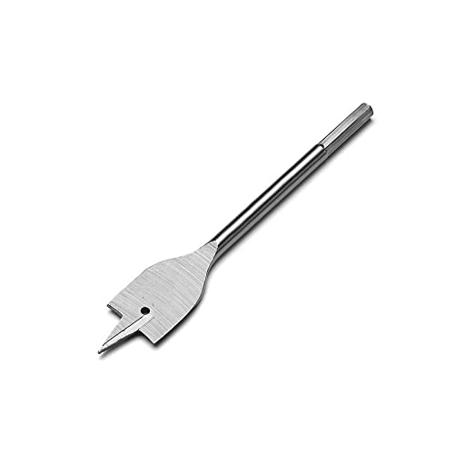 Dunxiles stück Flachbohrer, Lange Flachbohrer aus Kohlenstoffstahl für Holz, 6–45 mm, Spatenbohrer für die Holzbearbeitung, titanbeschichtete Spaten-Handbohrer (Größe: 45 mm) von Dunxiles