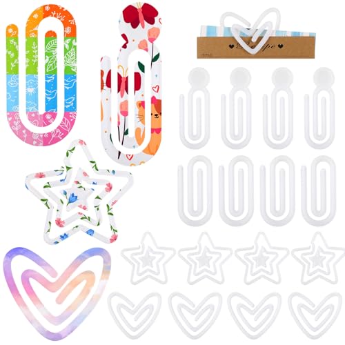 Dunzoom 20 Stück Sublimations-Büroklammern, Acryl, Jumbo-Sublimations-Büroklammern, Wärmeübertragung für Handwerk, Geschenke, Schule, Büro, Geschäft, Zuhause, Heimwerkerbedarf, 4 Designs (eleganter Dunzoom 20 Stück Sublimations-Büroklammern, Acryl, Jumbo-Sublimations-Büroklammern, Wärmeübertragung für Handwerk, Geschenke, Schule, Büro, Geschäft, Zuhause, Heimwerkerbedarf, 4 Designs (eleganter von Dunzoom