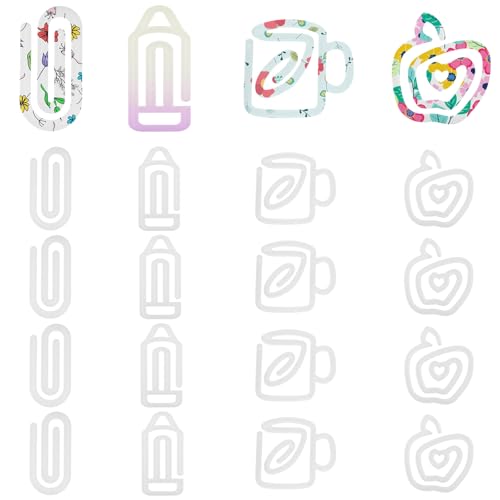 Dunzoom 20 Stück Sublimations-Büroklammern, Acryl, Jumbo-Sublimations-Büroklammern, Wärmeübertragung für Handwerk, Geschenke, Schule, Büro, Geschäft, Zuhause, Heimwerkerbedarf, 4 Designs Dunzoom 20 Stück Sublimations-Büroklammern, Acryl, Jumbo-Sublimations-Büroklammern, Wärmeübertragung für Handwerk, Geschenke, Schule, Büro, Geschäft, Zuhause, Heimwerkerbedarf, 4 Designs von Dunzoom