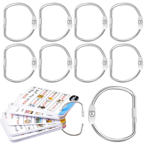 Dunzoom Ringbuch mit losen Blättern, D-Form, groß, vernickelter Stahl, Buch-Schlüsselanhänger, Schlüsselanhänger, Washi-Tape-Organizer für Zuhause, Büro, Karten, Quittungen, Fotos, Dateien Dunzoom Ringbuch mit losen Blättern, D-Form, groß, vernickelter Stahl, Buch-Schlüsselanhänger, Schlüsselanhänger, Washi-Tape-Organizer für Zuhause, Büro, Karten, Quittungen, Fotos, Dateien von Dunzoom