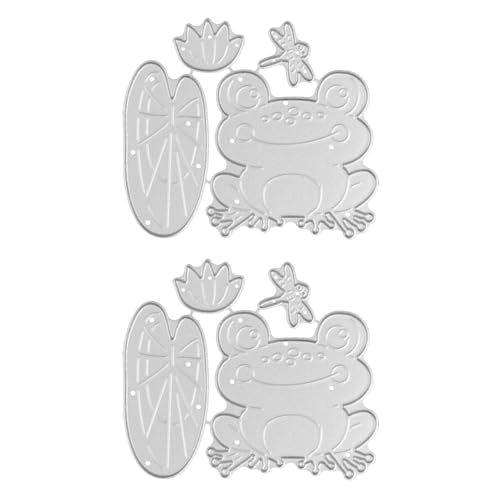 DD 2 Stück Tier-Metall-Stanzformen, lustige Frosch-Stanzformen für Kartenherstellung, DIY, Scrapbooking, dekoratives Prägepapier DD 2 Stück Tier-Metall-Stanzformen, lustige Frosch-Stanzformen für Kartenherstellung, DIY, Scrapbooking, dekoratives Prägepapier von Duoduole