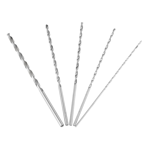 5 Stück Spiralbohrer Set, 15cm Extra Lange HSS Direkt Schaft Bohrer Bit, 2mm, 3mm, 3,5mm, 4mm, 5mm Durchmesser, Holzbohrer Bohrer Set für Viele Elektrische Bohrmaschinen und Bohrmaschinen 5 Stück Spiralbohrer Set, 15cm Extra Lange HSS Direkt Schaft Bohrer Bit, 2mm, 3mm, 3,5mm, 4mm, 5mm Durchmesser, Holzbohrer Bohrer Set für Viele Elektrische Bohrmaschinen und Bohrmaschinen von Duokon