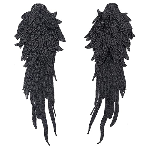 1 Paar 3D Stickerei Spitze Bestickte Flügel Applikation DIY Kleidung Zubehör Mehrfarbig Spitzenmotive Patches Polyester Nähen Handwerk Zubehör,Ideal für Hochzeit Braut Ballkleid,31x11cm,Schwarz 1 Paar 3D Stickerei Spitze Bestickte Flügel Applikation DIY Kleidung Zubehör Mehrfarbig Spitzenmotive Patches Polyester Nähen Handwerk Zubehör,Ideal für Hochzeit Braut Ballkleid,31x11cm,Schwarz von Duories