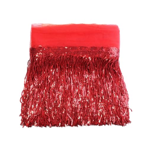 1 Yard 20cm Bling Pailletten Fringe Trim Fransen Quaste Fransenborte Fransenband Fransenbordüre Dekoband Tanzfransen Fransen-Borten Bänder zum Nähen,DIY Basteln,Kleidung Dessous Vorhänge,Rot 1 Yard 20cm Bling Pailletten Fringe Trim Fransen Quaste Fransenborte Fransenband Fransenbordüre Dekoband Tanzfransen Fransen-Borten Bänder zum Nähen,DIY Basteln,Kleidung Dessous Vorhänge,Rot von Duories