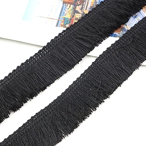 10 Meters 2.5cm Quaste Fransenborte Fransenband Schnittfranse Dekoband Zierband Dekoborte Tanzfransen Nähzubehör für Kleidung,Kostüme,DIY Nähen,Gardinen,Tischdecken,Tischläufer,Dekoration,Schwarz 10 Meters 2.5cm Quaste Fransenborte Fransenband Schnittfranse Dekoband Zierband Dekoborte Tanzfransen Nähzubehör für Kleidung,Kostüme,DIY Nähen,Gardinen,Tischdecken,Tischläufer,Dekoration,Schwarz von Duories