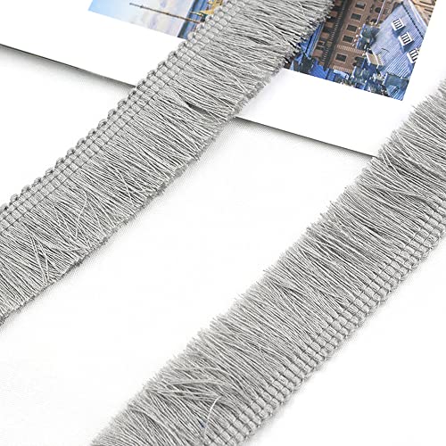 10 Meters 2.5cm Quaste Fransenborte Fransenband Schnittfranse Dekoband Zierband Dekoborte Tanzfransen Nähzubehör für Kleidung,Kostüme,DIY Nähen,Gardinen,Tischdecken,Tischläufer,Dekoration,Grau 10 Meters 2.5cm Quaste Fransenborte Fransenband Schnittfranse Dekoband Zierband Dekoborte Tanzfransen Nähzubehör für Kleidung,Kostüme,DIY Nähen,Gardinen,Tischdecken,Tischläufer,Dekoration,Grau von Duories