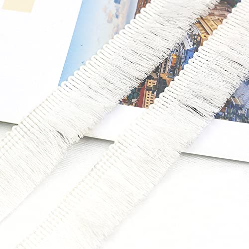 10 Meters 2.5cm Quaste Fransenborte Fransenband Schnittfranse Dekoband Zierband Dekoborte Tanzfransen Nähzubehör für Kleidung,Kostüme,DIY Nähen,Gardinen,Tischdecken,Tischläufer,Dekoration,Weiß 10 Meters 2.5cm Quaste Fransenborte Fransenband Schnittfranse Dekoband Zierband Dekoborte Tanzfransen Nähzubehör für Kleidung,Kostüme,DIY Nähen,Gardinen,Tischdecken,Tischläufer,Dekoration,Weiß von Duories