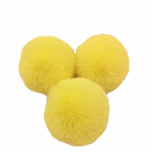 10 STK 6cm Pompons Kunstfell Kaninchenfell Fellbommel,Kunstpelz Pom Pom Ball Plüschbälle Bommeln für DIY Handwerk Mützen Anhänger Dekoration Damen Mädchen Taschenanhänger Schlüsselanhänger,Gelb 10 STK 6cm Pompons Kunstfell Kaninchenfell Fellbommel,Kunstpelz Pom Pom Ball Plüschbälle Bommeln für DIY Handwerk Mützen Anhänger Dekoration Damen Mädchen Taschenanhänger Schlüsselanhänger,Gelb von Duories