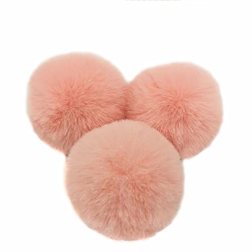 10 STK 6cm Pompons Kunstfell Kaninchenfell Fellbommel,Kunstpelz Pom Pom Ball Plüschbälle Bommeln für DIY Handwerk Mützen Anhänger Dekoration Damen Mädchen Taschenanhänger Schlüsselanhänger,Sekt von Duories