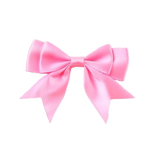 10 Stück 6x7cm Satinband Schleifen,Doppelte Dekoschleife Fertigschleife Geschenkschleifen für DIY Handwerk Hochzeit Weihnachten Valentinstag Dekoration Karte Herstellung von Verzierungen,Dunkelpink von Duories