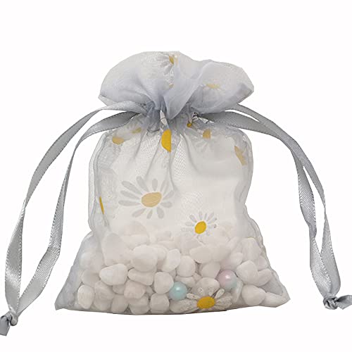 10 Stück Organzasäckchen 10x14cm,Gänseblümchen Muster Mesh Organzabeutel Geschenkbeutel mit Kordelzug für Lavendel Schmuck Make-up Süßigkeiten Hochzeits Taufe Weihnachts Party Geschenk Säckli,Grau 10 Stück Organzasäckchen 10x14cm,Gänseblümchen Muster Mesh Organzabeutel Geschenkbeutel mit Kordelzug für Lavendel Schmuck Make-up Süßigkeiten Hochzeits Taufe Weihnachts Party Geschenk Säckli,Grau von Duories