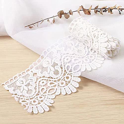 10 Yard 10cm Breite Milchseide Vintage Spitzenborte Spitzenband Spitzenbordüre Stickerei Dekoband Zierband Spitze Blumenband Borte für Nähen Handwerk Dessous Hochzeitskleid Hochzeit Haus Deko,Weiß 10 Yard 10cm Breite Milchseide Vintage Spitzenborte Spitzenband Spitzenbordüre Stickerei Dekoband Zierband Spitze Blumenband Borte für Nähen Handwerk Dessous Hochzeitskleid Hochzeit Haus Deko,Weiß von Duories