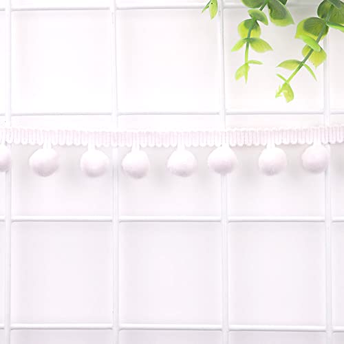 10 Yards 12mm Pompons Borte zum Basteln,Dekoband Mit Bommeln Bälle Pom Poms Fransenborte Zierband Dekoborte Nähzubehör für DIY Basteln Apparel Kleidung,Kostüme,Nähen,Dekoration,Weiß 10 Yards 12mm Pompons Borte zum Basteln,Dekoband Mit Bommeln Bälle Pom Poms Fransenborte Zierband Dekoborte Nähzubehör für DIY Basteln Apparel Kleidung,Kostüme,Nähen,Dekoration,Weiß von Duories