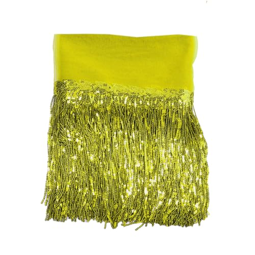 10 Yards 20cm Bling Pailletten Fringe Trim Fransen Quaste Fransenborte Fransenband Fransenbordüre Dekoband Tanzfransen Fransen-Borten Bänder zum Nähen,DIY Basteln,Kleidung Dessous Vorhänge,Gelbgrün 10 Yards 20cm Bling Pailletten Fringe Trim Fransen Quaste Fransenborte Fransenband Fransenbordüre Dekoband Tanzfransen Fransen-Borten Bänder zum Nähen,DIY Basteln,Kleidung Dessous Vorhänge,Gelbgrün von Duories
