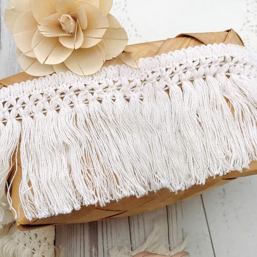10 Yards 8cm Breite Weiß Baumwolle Quaste Spitzenband Fransenbesatz Spitzenbesatz zum Nähen Fransenborte Quaste Trimmen Nähzubehör für DIY Kostüme Bekleidung Vorhang Kleidung Tischdecke Hochzeit Deko 10 Yards 8cm Breite Weiß Baumwolle Quaste Spitzenband Fransenbesatz Spitzenbesatz zum Nähen Fransenborte Quaste Trimmen Nähzubehör für DIY Kostüme Bekleidung Vorhang Kleidung Tischdecke Hochzeit Deko von Duories