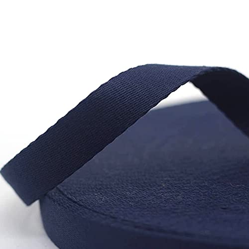10 Yards Nähtechnik Köperband Baumwoll Schrägband Textilband Baumwoll Gurtband Nahtband für Taschen,Umhängetaschen,Handtaschen,Basteln Nähen DIY Handwerk,15 Farben und 5 breites(Navy blau,25mm) von Duories