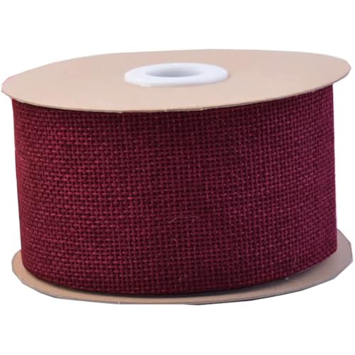 10 m Juteband, 5cm Breite Sackleinen Band Geschenk Ribbon Breit Leinenband Dekobänder Geschenkband Weihnachten Decoband für DIY Geschenkverpackung Handwerk Hochzeit Haus Dekor (10m/Rollen) von Duories