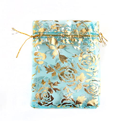 100 Stück 7x9cm Organzabeutel Organzasäckchen mit Zugband Schmuckbeutel Geschenkbeutel Gazesäcke Hochzeit Säckchen Bonbonsbeutel Rose Beutel für Geschenk Hochzeiten Partys Weihnachten,Himmelblau 100 Stück 7x9cm Organzabeutel Organzasäckchen mit Zugband Schmuckbeutel Geschenkbeutel Gazesäcke Hochzeit Säckchen Bonbonsbeutel Rose Beutel für Geschenk Hochzeiten Partys Weihnachten,Himmelblau von Duories