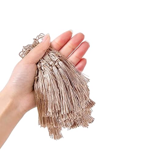 100 Stück Handgefertigte Seidige Mini Quasten,Bunte Quasten-Lesezeichen,Gerade Quasten Anhänger mit Seile Schlaufe für Schmuckherstellung DIY Handwerk Zubehör Taschen Lesezeichen Souvenirs,Kamel 100 Stück Handgefertigte Seidige Mini Quasten,Bunte Quasten-Lesezeichen,Gerade Quasten Anhänger mit Seile Schlaufe für Schmuckherstellung DIY Handwerk Zubehör Taschen Lesezeichen Souvenirs,Kamel von Duories