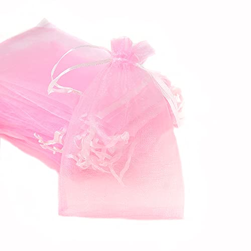 100 Stück Organza Säckchen Zum Befüllen,Organzabeutel Geschenkbeutel Kordelzug Säckchen Organzasäckchen für Festival Party Hochzeit Bonbonsbeutel,Schmuckbeutel Lavendel Geschenk Säckli,10x15cm Rosa von Duories