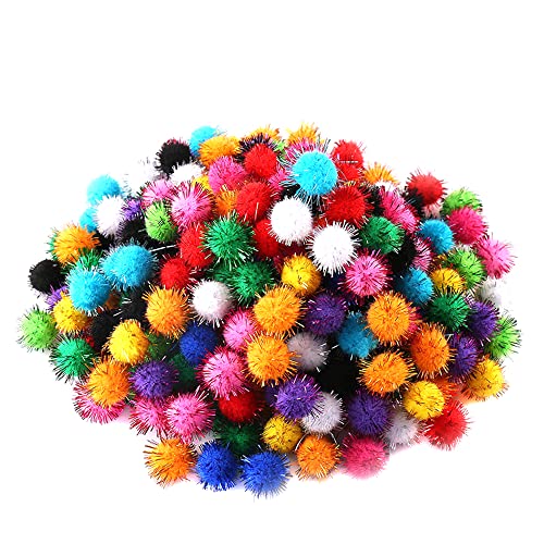 100 Stücke Mini Pompons zum Basteln, 30mm Klein Bommeln Kugeln Bälle Pommels Pompom Pom Pon Ponpons Pompoms Flauschigen Plüschbälle Bastel Zubehör für Nähen DIY Dekorieren Verzieren,Bunt von Duories