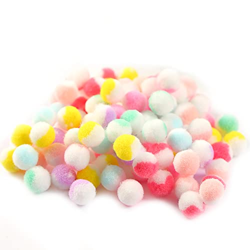 1000 Stk Bunt Mini Pompons,10mm Pompom Bälle Kleine Bommeln,Flauschigen Plüschbälle Filzkugeln Deko für Geburtstag Hochzeit Party Dekorieren Lustige DIY Nähen Basteln Handwerk,Zweifarbige Mischfärbung von Duories