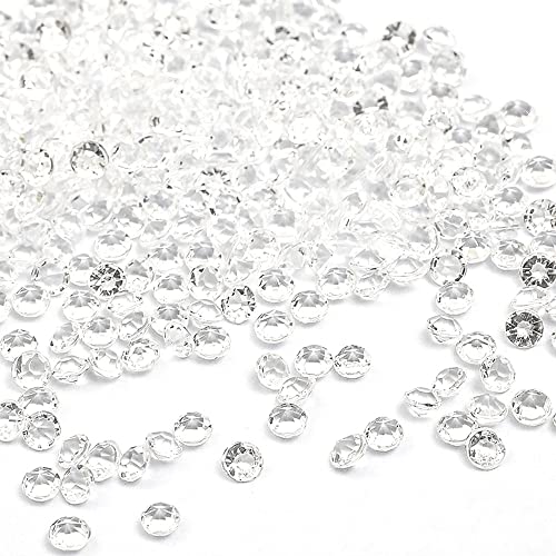 1000 Stück Acryl Deko Diamantkristalle 4mm Glitzer Streudeko Tischschmuck Funkelnd Dekosteine Kristalle Konfetti Diamanten zum DIY Verzieren Tischdeko Hochzeit Taufe Verlobung Valentinstag,Transparent von Duories