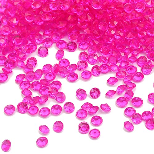 1000 Stück Acryl Deko Diamantkristalle 4mm Glitzer Streudeko Tischschmuck Funkelnd Dekosteine Kristalle Konfetti Diamanten zum DIY Verzieren Tischdeko Hochzeit Taufe Verlobung Valentinstag,Rose von Duories