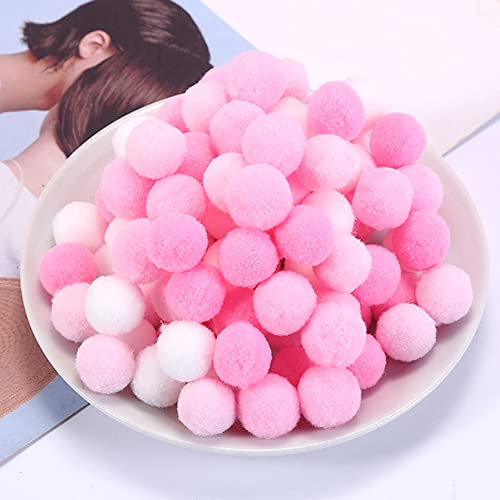 1000 Stück Bunte Mini Pompons,15mm Pompom Bälle Kleine Bommeln,Flauschigen Plüschbälle Filzkugeln Deko für Geburtstag & Hochzeit Party Dekorieren Lustige DIY Nähen Basteln Handwerk,Rosa von Duories