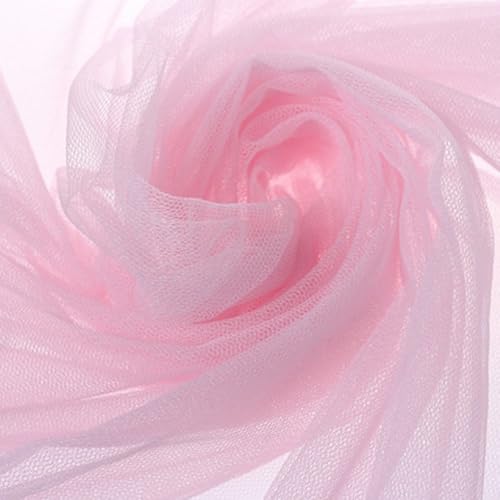 100cm x 230cm Mash Stoff Meterware, Extra Breit Softtüll Netzstoff Tüllstoff zum Nähen, Tüll Stoff für Bekleidung Gardine Tischdecken Hochzeit Vorhang Freihanddeko Tüllrock Party Deko,Rosa von Duories