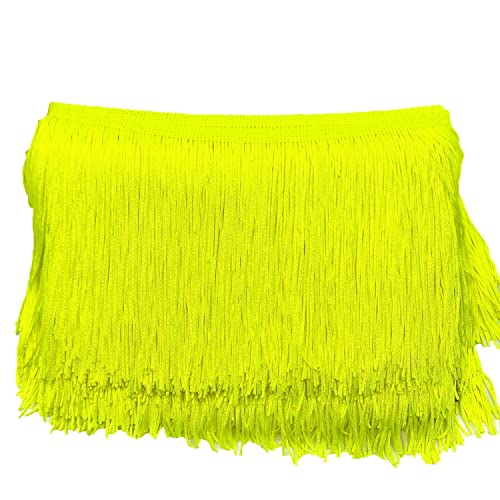 10cm x 5m Fransenborte Fransenbordüre Fransenband Dekoband Tanzfransen Schnittfranse Seide Quaste Fransen-Borten Bänder zum Nähen,DIY Basteln,Kleidung Dessous Kostüme Vorhänge Dekoration,Hellgelb 10cm x 5m Fransenborte Fransenbordüre Fransenband Dekoband Tanzfransen Schnittfranse Seide Quaste Fransen-Borten Bänder zum Nähen,DIY Basteln,Kleidung Dessous Kostüme Vorhänge Dekoration,Hellgelb von Duories