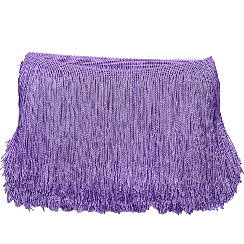 10cm x 5m Fransenborte Fransenbordüre Fransenband Dekoband Tanzfransen Schnittfranse Seide Quaste Fransen-Borten Bänder zum Nähen,DIY Basteln,Kleidung Dessous Kostüme Vorhänge Dekoration,Helles Lila 10cm x 5m Fransenborte Fransenbordüre Fransenband Dekoband Tanzfransen Schnittfranse Seide Quaste Fransen-Borten Bänder zum Nähen,DIY Basteln,Kleidung Dessous Kostüme Vorhänge Dekoration,Helles Lila von Duories