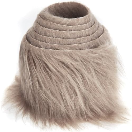 10cmx150cm Flauschige Kunstpelzband Kunstfell Band Fellstoff,Furry Faux Pelz Stoff Dekoband Zierband Plüsch Trim Plüschstoff Plüschband Borten Bänder zum Nähen Nähen Kleidung Weihnachtsdeko,Khaki von Duories