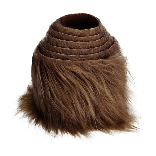 10cmx150cm Flauschige Kunstpelzband Kunstfell Band Fellstoff,Furry Faux Pelz Stoff Dekoband Zierband Plüsch Trim Plüschstoff Plüschband Borten Bänder zum Nähen Nähen Kleidung Weihnachtsdeko,Kaffee von Duories