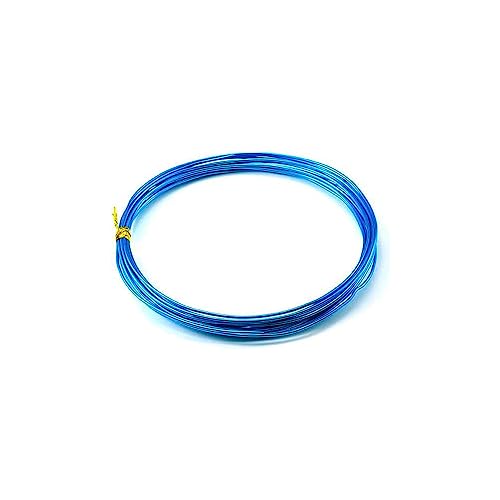10m Basteldraht 1.0mm, Aluminium Craft Draht Blumendraht Aluminiumdraht Dekodraht Bindedraht für Blumengestecke, DIY Handwerk Dekorieren Schmuck Kranzherstellung, Schmuckdraht zum Basteln,Blau 10m Basteldraht 1.0mm, Aluminium Craft Draht Blumendraht Aluminiumdraht Dekodraht Bindedraht für Blumengestecke, DIY Handwerk Dekorieren Schmuck Kranzherstellung, Schmuckdraht zum Basteln,Blau von Duories
