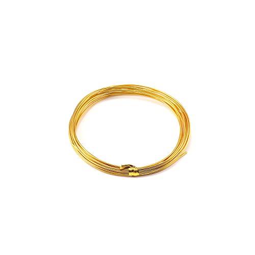 10m Basteldraht 1.0mm, Aluminium Craft Draht Blumendraht Aluminiumdraht Dekodraht Bindedraht für Blumengestecke, DIY Handwerk Dekorieren Schmuck Kranzherstellung, Schmuckdraht zum Basteln,Gelb 10m Basteldraht 1.0mm, Aluminium Craft Draht Blumendraht Aluminiumdraht Dekodraht Bindedraht für Blumengestecke, DIY Handwerk Dekorieren Schmuck Kranzherstellung, Schmuckdraht zum Basteln,Gelb von Duories