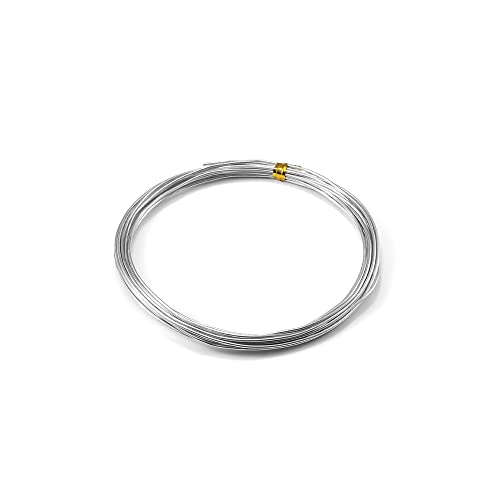 10m Basteldraht 1.5mm, Aluminium Craft Draht Blumendraht Aluminiumdraht Dekodraht Bindedraht für Blumengestecke, DIY Handwerk Dekorieren Schmuck Kranzherstellung, Schmuckdraht zum Basteln,Silber 10m Basteldraht 1.5mm, Aluminium Craft Draht Blumendraht Aluminiumdraht Dekodraht Bindedraht für Blumengestecke, DIY Handwerk Dekorieren Schmuck Kranzherstellung, Schmuckdraht zum Basteln,Silber von Duories