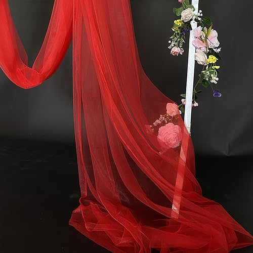 10m x 160cm Soft Tüllstoff,Tüll Stoffe zum Nähen,Netzstoff Dekostoff Drapierstoff für Arbor Hochzeit Vorhang Hochzeitsbogen Freihanddeko Torbogen Zeremonie Party Dekor Kleid Tüllrock Schleier,Rot 10m x 160cm Soft Tüllstoff,Tüll Stoffe zum Nähen,Netzstoff Dekostoff Drapierstoff für Arbor Hochzeit Vorhang Hochzeitsbogen Freihanddeko Torbogen Zeremonie Party Dekor Kleid Tüllrock Schleier,Rot von Duories