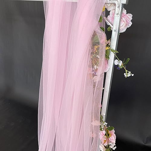 10m x 160cm Soft Tüllstoff,Tüll Stoffe zum Nähen,Netzstoff Dekostoff Drapierstoff für Arbor Hochzeit Vorhang Hochzeitsbogen Freihanddeko Torbogen Zeremonie Party Dekor Kleid Tüllrock Schleier,Rosa von Duories