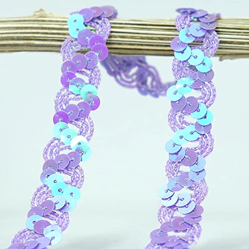 12 Meter 18mm Glitzer Pailletten Spitzenband Paillettenband Spitzenborte Geflochten Dekoband Zierband Borten Bänder Pailletten Bänder Trim Bortenband für DIY Nähen Kostüme Handwerk Verzierungen,Lila 12 Meter 18mm Glitzer Pailletten Spitzenband Paillettenband Spitzenborte Geflochten Dekoband Zierband Borten Bänder Pailletten Bänder Trim Bortenband für DIY Nähen Kostüme Handwerk Verzierungen,Lila von Duories