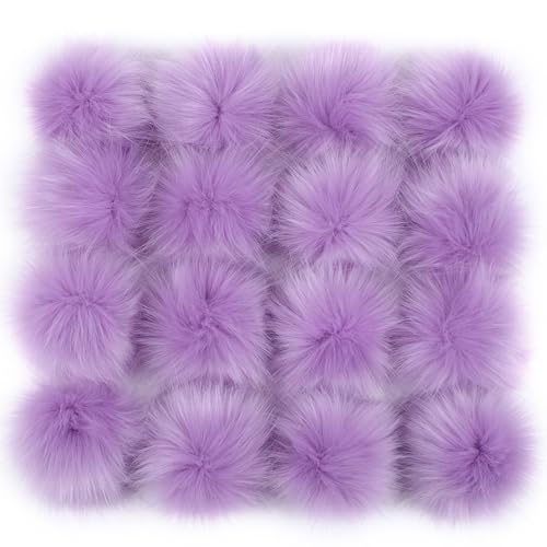 12 STK 10-11cm Kunstfell Pompons, Kunstfell Bommeln zum Basteln, Künstliche Fellbommel Flauschige Bommel Pom Pom zum Basteln DIY Kreative Handwerk Mützen Handschuhe Tasche Anhängern Dekor,Helles Lila 12 STK 10-11cm Kunstfell Pompons, Kunstfell Bommeln zum Basteln, Künstliche Fellbommel Flauschige Bommel Pom Pom zum Basteln DIY Kreative Handwerk Mützen Handschuhe Tasche Anhängern Dekor,Helles Lila von Duories