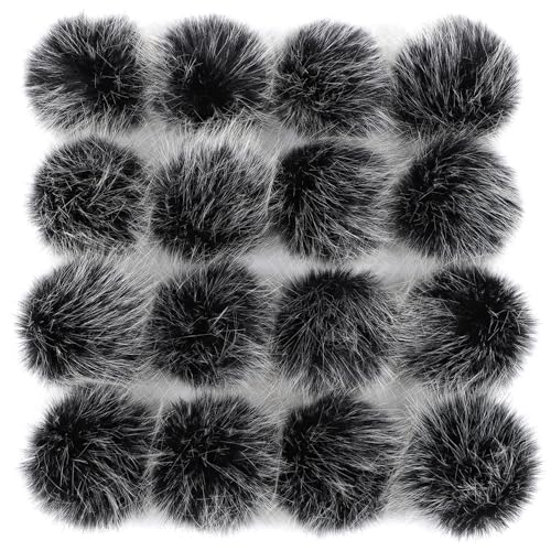 12 Stk 10-11cm Kunstfell Pompons, Kunstfell Bommeln zum Basteln, Künstliche Fellbommel Flauschige Bommel Pom Pom zum Basteln DIY Handwerk Mützen Handschuhe Tasche Anhängern Dekor,Frostiges Schwarz 12 Stk 10-11cm Kunstfell Pompons, Kunstfell Bommeln zum Basteln, Künstliche Fellbommel Flauschige Bommel Pom Pom zum Basteln DIY Handwerk Mützen Handschuhe Tasche Anhängern Dekor,Frostiges Schwarz von Duories